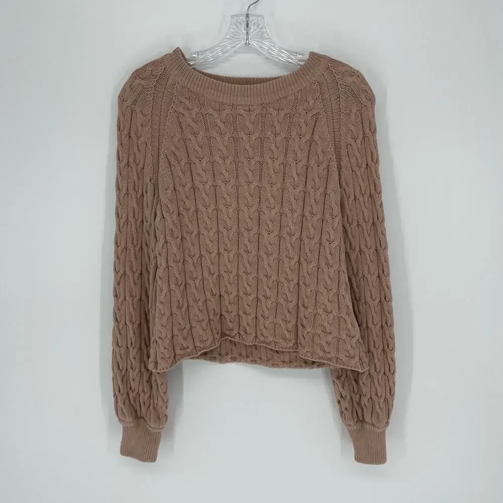 J. Crew Cotton Knit Brown Sweater Size XS